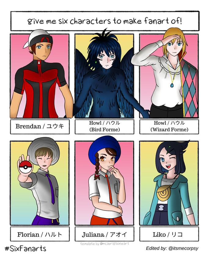 Six Fanarts Challenge 2023 6 May 2023 (+2 images)